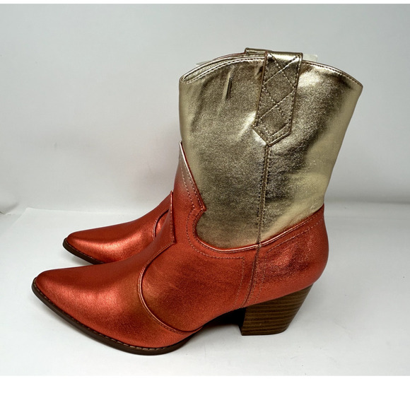 Coconuts by Matisse Women's Bambi Gold Ombre Boots Shoes Sz 9.5 B(M) Pointed Toe - Picture 3 of 14